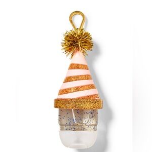 NWT Bath & Body Work’s Pink & Gold Glitter Birthday Hat Pocketbac Holder